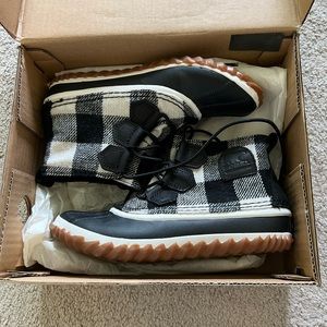 New Madewell X Sorel Out and About Boots Buffalo Check Out N About Waterproof